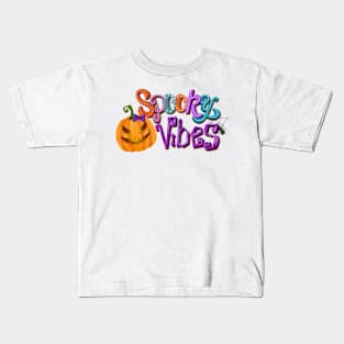 Spooky vibes halloween design Kids T-Shirt